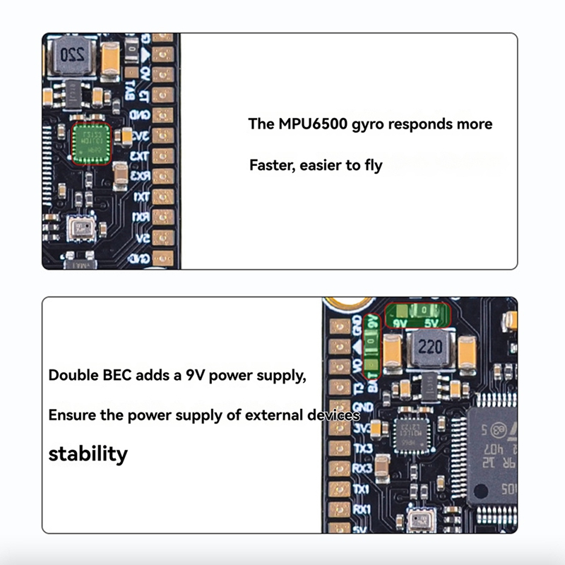 F405 Flight Controller - ชุดควบคุมการบินและ ESC ประสิทธิภาพสูง 80A+F405/F722 STACK สำหรับโดรน