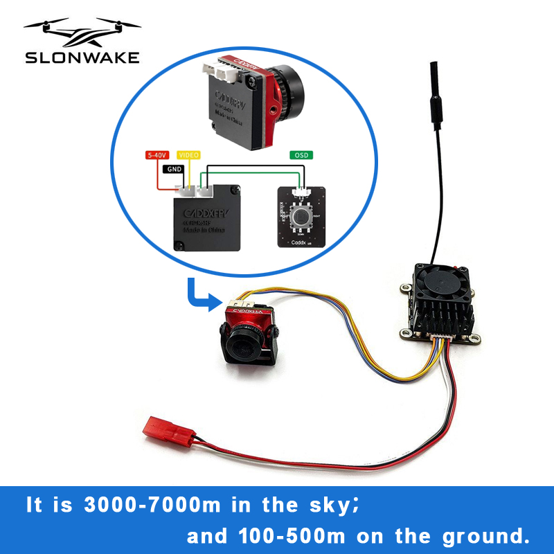 Fpv Camera - เครื่องส่งสัญญาณไร้สาย FPV ระยะไกล 5.8Ghz 2W 2000MW