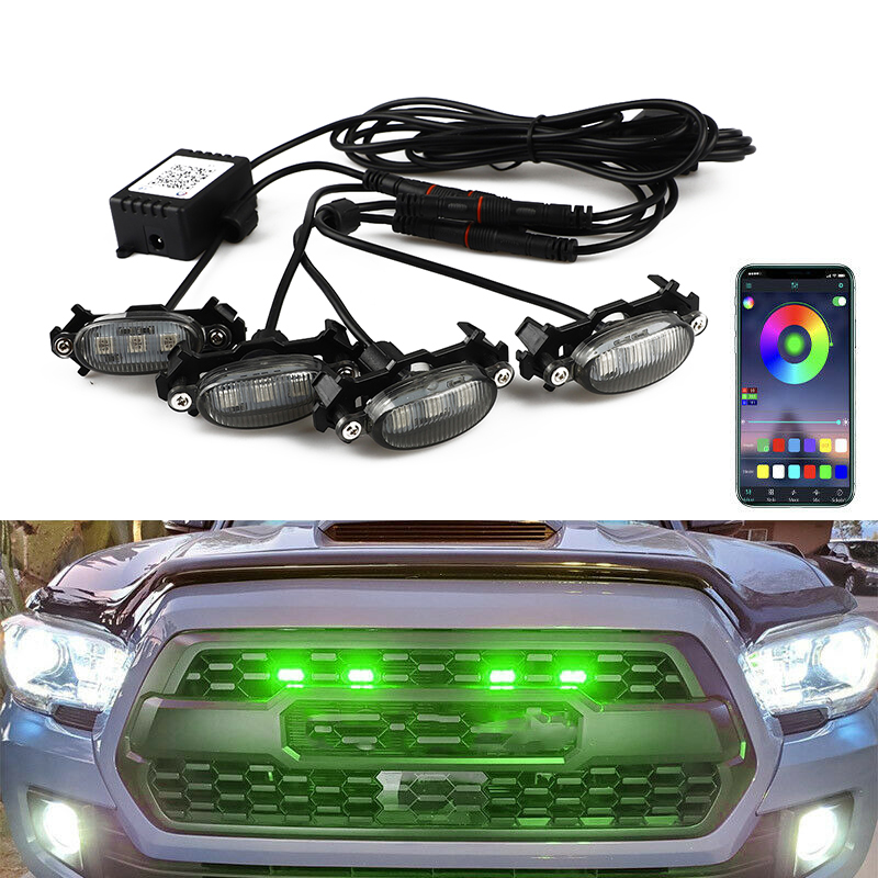 Smoke Stopper - กระจังหน้ารถไฟ LED สําหรับ Toyota สําหรับ Tacoma