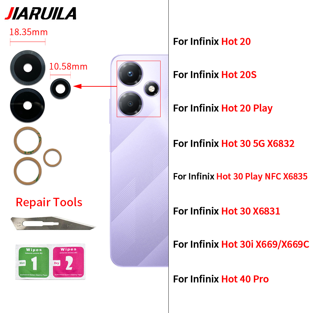 Hd Zero Camera - ใหม่ฝาครอบเลนส์กล้องด้านหลังด้านหลังพร้อมกาวสําหรับInfinix Hot 20 20S Play 30