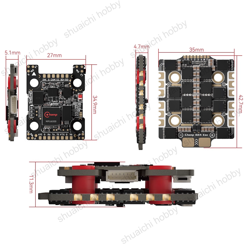1 ชุด FPV Racing Drone 3-8S FC - Betaflight Fc บทวิจารณ์และราคา