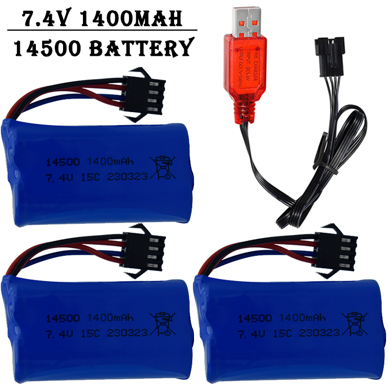 7.4V 1400mAh 14500 แบตเตอรี่ลิ - Balance Charger Rc บทวิจารณ์และราคา