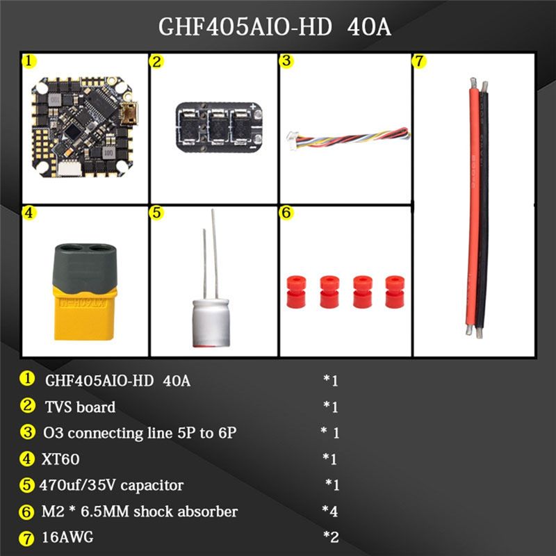 ABTI-GHF405AIO-HD 40A ชุดควบคุ - F405 Flight Controller บทวิจารณ์และราคา