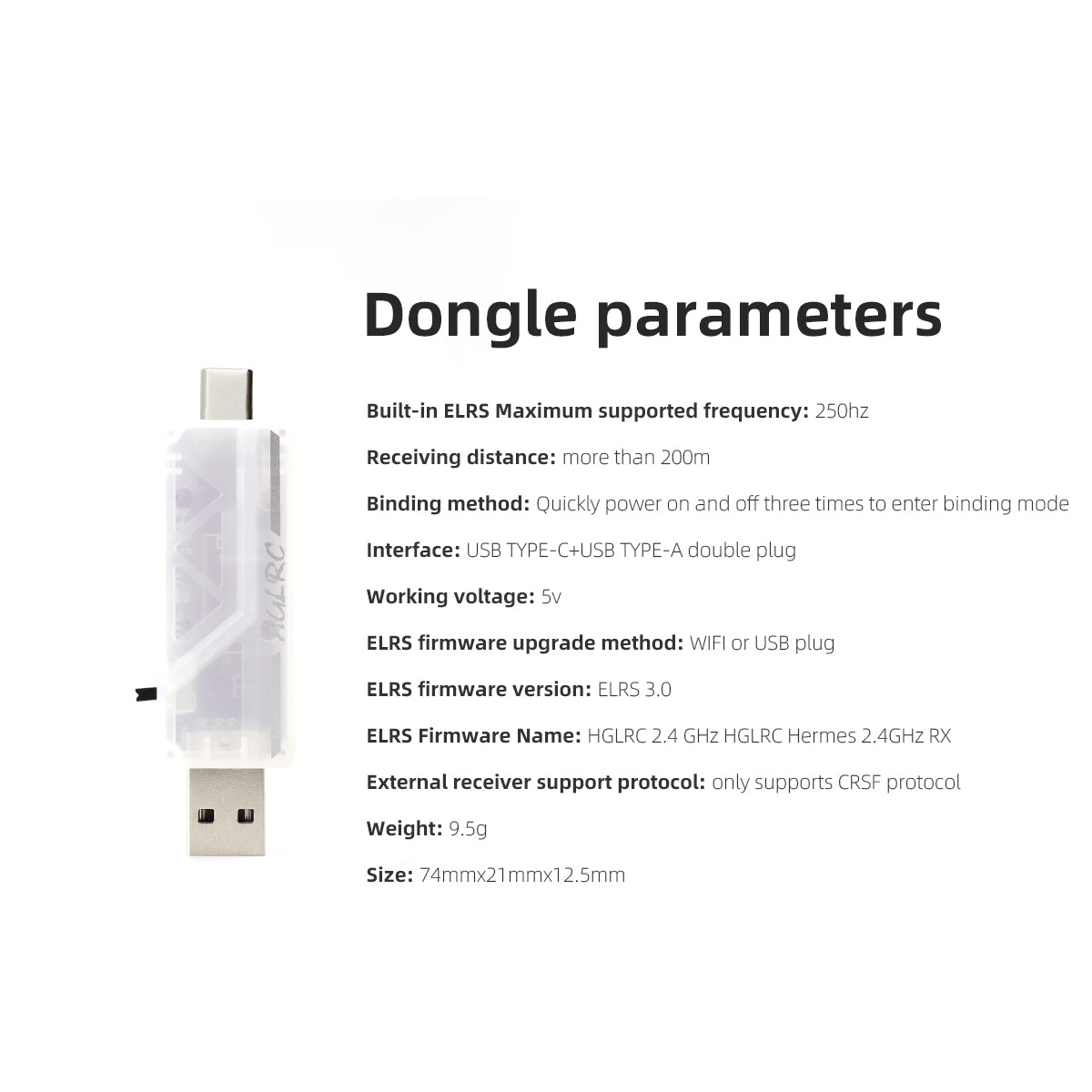 HGLRC ดองเกิลไร้สาย ELRS 2.4GH - Radio Transmitter 2.4Ghz บทวิจารณ์และราคา