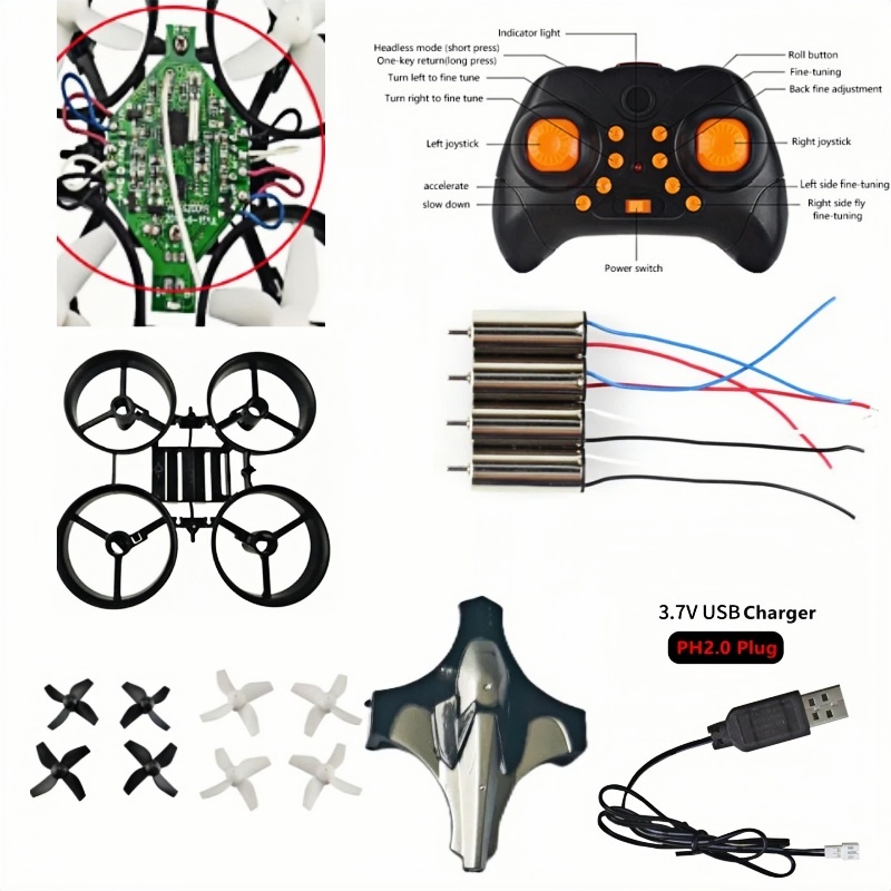 ชุดโดรน DIY ครบชุด 2.4G 6Axis  - Brushed Drone Motor บทวิจารณ์และราคา