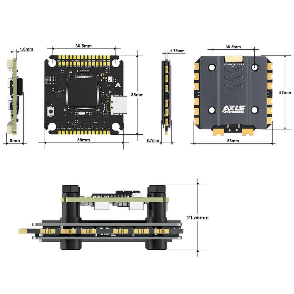 Axisflying Argus Pro ECO F722  - 4 In 1 Esc บทวิจารณ์และราคา
