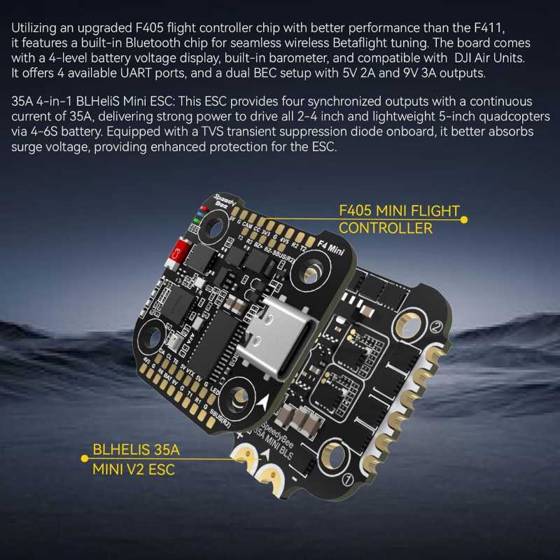F405 Mini Stack BLS 35A 4in1 E - F405 Flight Controller บทวิจารณ์และราคา