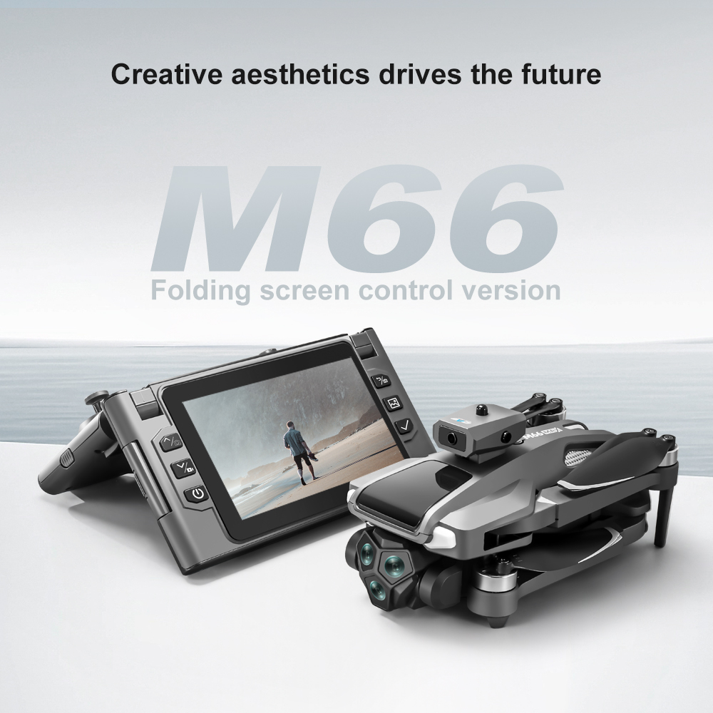 โดรนพับได้ M66 RC พร้อมหน้าจอพ - Brushed Drone Motor บทวิจารณ์และราคา