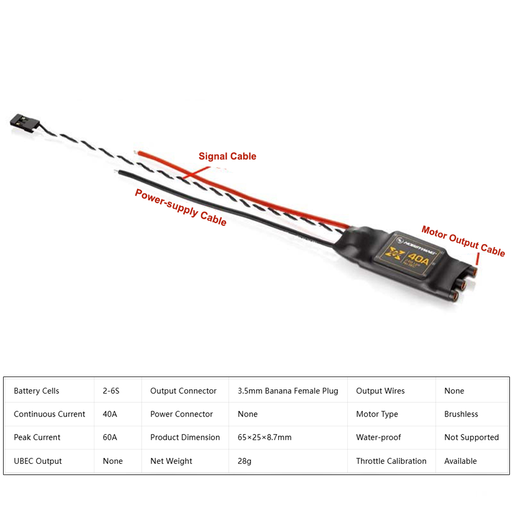 Hobbywing XRotor 40A ESC แบบไร - 4 In 1 Esc บทวิจารณ์และราคา