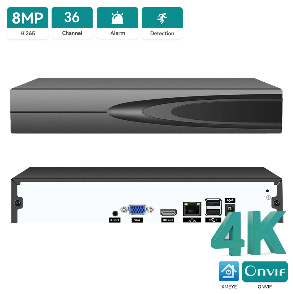 4K ONVIF กล้องวงจรปิด NVR 36CH - Hd Zero Camera บทวิจารณ์และราคา
